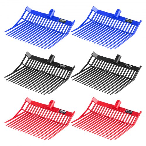 

VEVOR Tête de Rechange de Fourche à Fumier à Foin à 18 Dents Inclinées Lot de 6