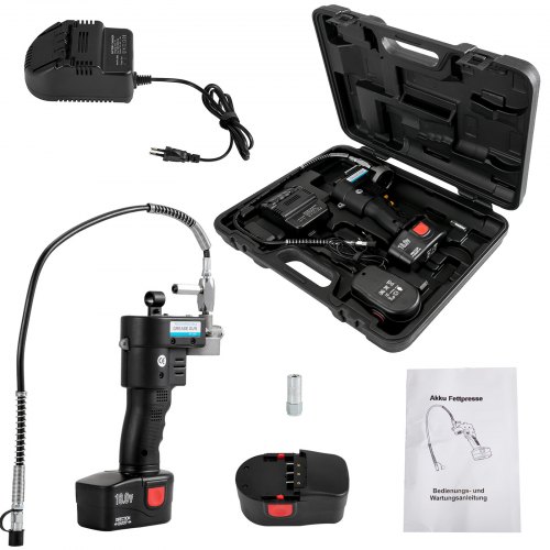 Pistolet à Graisse électrique San Fils 500g 18v 8000 Psi En Coffret Avec Lcd