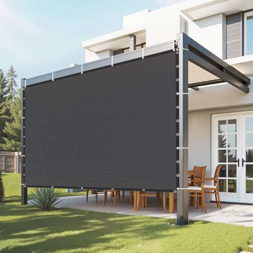 

VEVOR Voile d'ombrage 90 %, 3050 x 3050 mm, filet d'ombrage avec œillets en acier inoxydable, protection solaire et brise-vue en PEHD 140 g/m², pour extérieur, terrasse, jardin et arrière-cour, noir