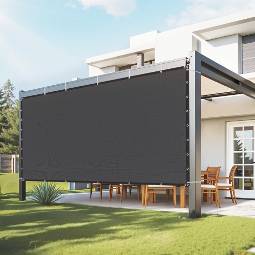 

VEVOR Voile ombrage 90 % toile pare-soleil en PEHD 140 g/m² 244 x 366 cm noir
