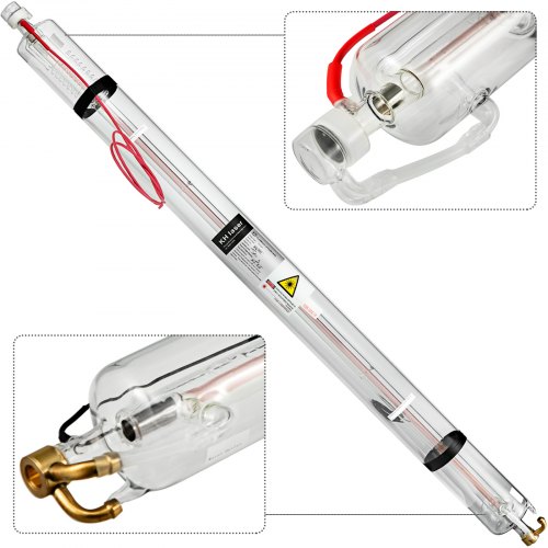 VEVOR Tube Laser 100W CO2 Verre Laser Tube 700mm Spécial Technologie de Revêtement Tube Laser De Cou