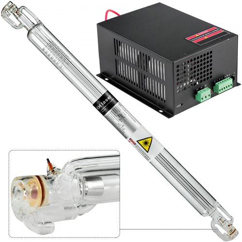 Vevor Laser Tube Co2 1000mm Avec Alimentation 60w Pour Machine à Gravure Découpe