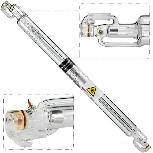 VEVOR Tube Laser CO2 60W Laser Tube en Verre de Longueur de 1000mm Diamètre 55 mm pour la Découpe au Laser Marquage au Laser Machines de Gravure et Découpe de l'Acrylique