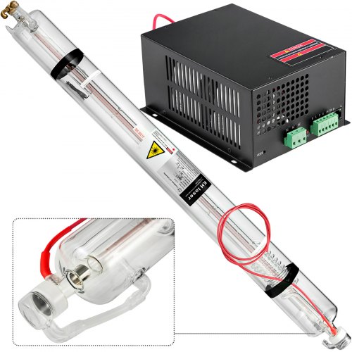 Vevor Laser Tube Co2 1230mm Avec Alimentation 80w Pour Machine à Gravure Découpe