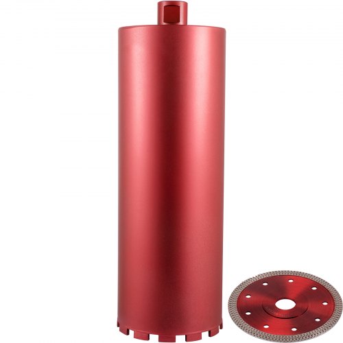 VEVOR Couronne Diamant pour Carotteuse 152 mm Couronne de Forage Diamantée, Foret avec Lame de Scie Cloche Forage Efficace Fluide, Carottage à Sec/Humide Trépan pour Béton Maçonnerie Brique Marbre