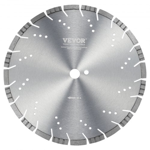 

VEVOR Disque à Tronçonner Diamanté 350 mm, Disque Diamant Humide ou Sèche, Lame de Scie à Béton avec Dents Inclinées de 12 mm, Diamètre du Trou Central Universel 25,4 mm, pour Béton, Carrelage, Brique