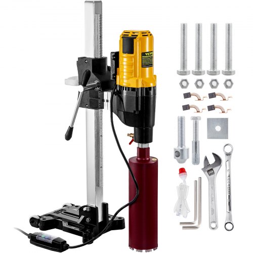 VEVOR Carotteuse à Diamant Perceuse au Diamant 355mm à Eau avec Roues 4980W 220V