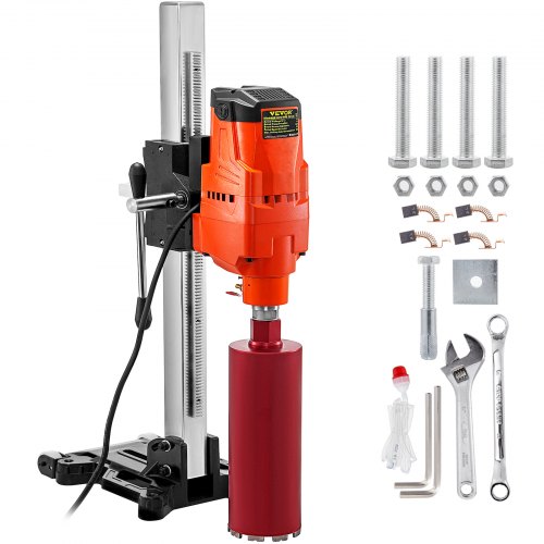 VEVOR Perceuse Diamant 4,8KW Carotteuse Béton 305mm Rotative 45° Outil Perçage