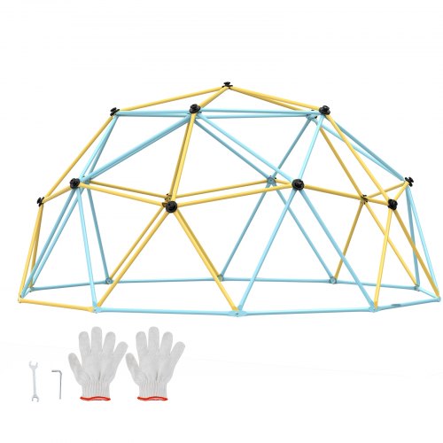 

VEVOR Dôme d'Escalade Géométrique pour Enfants de 3 à 10 Ans, Cage à Poule 366 cm, Supporte 340 kg, avec Poignée d'Escalade, Assemblage Facile, Aire de Jeux Extérieure et Intérieure, Arrière-cour