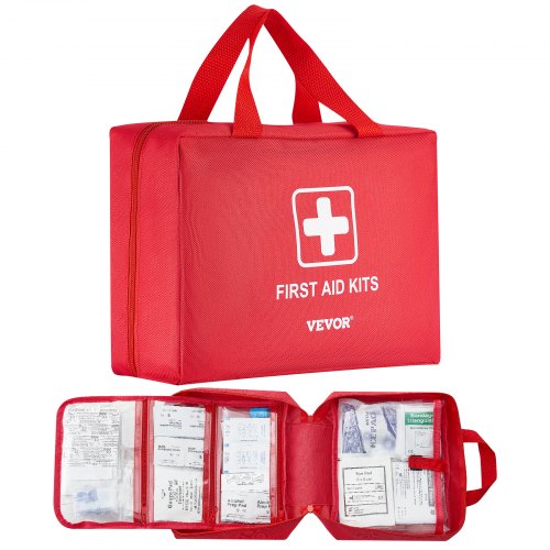 

VEVOR Trousse Premiers Secours en Nylon 600D Kit Sac de Survie 420 PCS Fournitures Médicales d'Urgence, pour Maison, Voiture, Bureau, Voyages, Camping, Camion, Randonnée, Sport, Urgences en Extérieur