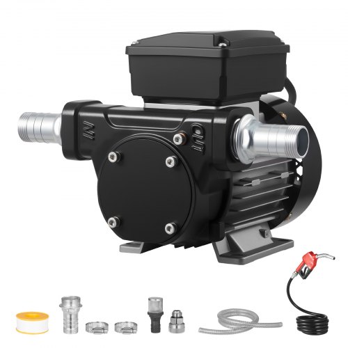

VEVOR Pompe Transfert Carburant 230 V CA Pompe Transfert Diesel Électrique 60 L/min, avec Pistolet de Carburant à Arrêt Automatique, 2 Tuyaux, Hauteur de Refoulement 13,7 m, pour Kérosène, Biodiesel