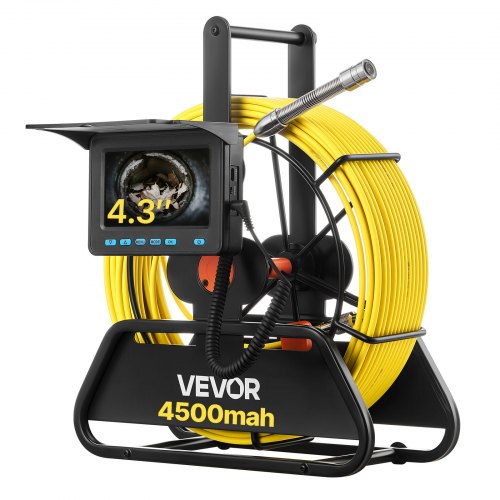 

VEVOR Caméra Inspection Canalisation 20 m Caméra Endoscopique Écran 11 cm Endoscope Canalisation pour Conduits Égouts Plomberie, Étanche IP68 6 LED Éclairage Réglable Batterie 4500 mAh Carte SD 16 Go