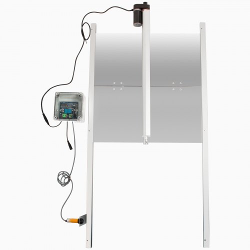 VEVOR Kit de Porte Automatique pour Poulailler 66 W, Porte Automatique du Poulailler, 52 x 96 cm Porte de poulailler en Aluminium, Résiste aux Prédateurs Toutes Les Races de Poulets Poules Oies