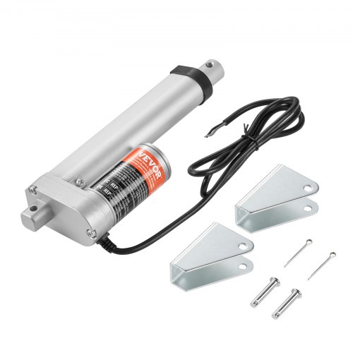 

VEVOR Actionneur Linéaire 12 V, Actionneur de Mouvement Linéaire 100 mm 150 kg/1500 N 5 mm/s avec Support de Montage et Protection IP54 pour Meubles, Systèmes d'Automatisation, Équipements Mécaniques