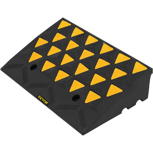 VEVOR Rampe de Décélération 30x60x15 cm, Rampe de Bordure en Caoutchouc, Rampe de Trottoir 11000 livres Surface Antidérapante, Rampe dAccès Robuste Transportant Facilement Voitures Moto