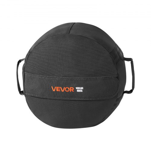

VEVOR Sac de Sable Musculation 45 kg, Sac de Sport Fitness Vide Non Rempli, en Nylon et PU, avec Poignées Solides, Imperméable, Matériel d’Entraînement pour CrossFit Exercices à Domicile Gym, Noir