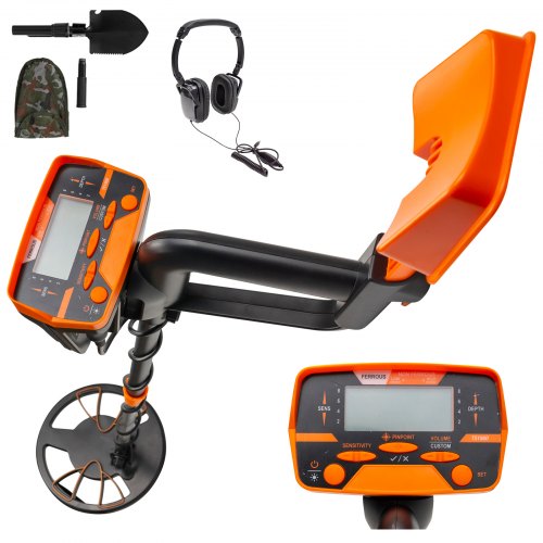 

VEVOR Détecteur de Métaux TS156D Pelle Étanche avec Casque d'Écoute de Disque d'Or pour Adultes et Enfants Utilisé sur comme l'herbe le Sol la Plage la Cour