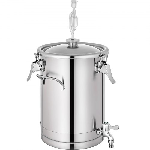 Vevor Cuve De Fermentation 15 L Inox Avec Robinet Fûts De Vin Avec Couvercle