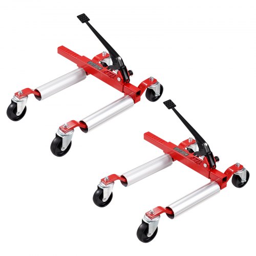 

VEVOR Chariot de Manutention de Voiture Grande Capacité de Charge 680 kg, Chariot Déplace Voiture à Cliquet, Aide à la Manœuvre Positionnement pour Véhicules Camions Remorques Garage Atelier, 2PCs