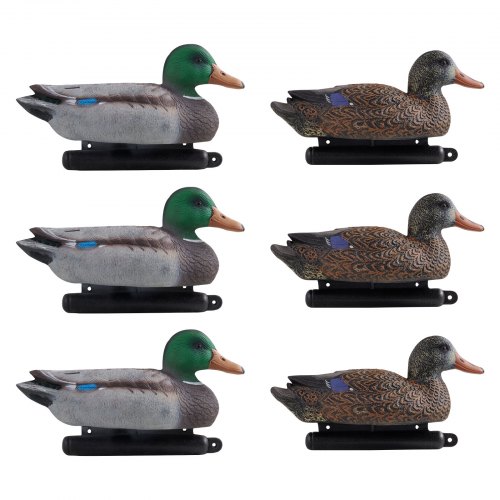 

VEVOR Leurres de Canard 6PCs, Appelant Canard Colvert Flottant Réaliste, Forme de Chasse à la Sauvagine, en XPE Résistant aux Chocs et Silencieux, pour Piscine, Étang, Lac, Jardin, Décoration de Cour