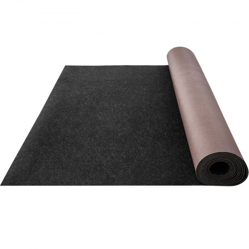 VEVOR Tapis Marin Anti-Glisse d'Extérieur Fibre de Polyester+TPR Noire 7x1.8 m