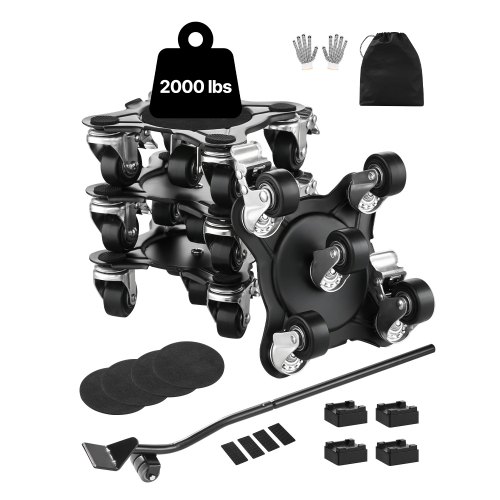 

VEVOR Chariot de Déménagement 4PCS Déplace Meubles Lourds Capacité Charge 544 kg 5 Roues Rotatives 360° Plateau Roulant Manutention Déménageur Acier Carbone pour Meuble Réfrigérateur Canapé Armoire