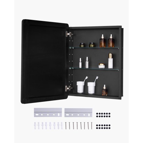 

VEVOR Armoire à pharmacie murale 610 x 762 mm avec miroir et étagères réglables