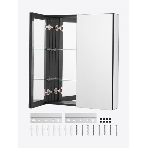 

VEVOR Armoire à pharmacie murale 662 x 762 mm avec miroir et étagères réglables