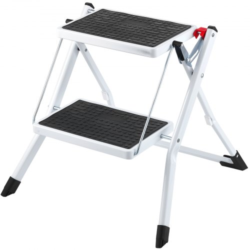

VEVOR Marchepied Pliable Capacité 150 kg Escabeau à 2 Marches en Acier Tabouret Large Multi-usage avec Surface et Patins Antidérapants pour Adultes, Tout-petits, Maison, Cuisine, Bureau, Camping-cars