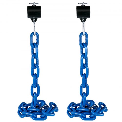 

VEVOR Chaînes de Musculation Olympique, Lot de 2, Kit Chaînes Lestées de Musculation Chromée pour Barres Haltères Olympiques, 12 kg, Système de Lestage par Chaîne, Longueur 1,6 m, Bleu pour Fitness