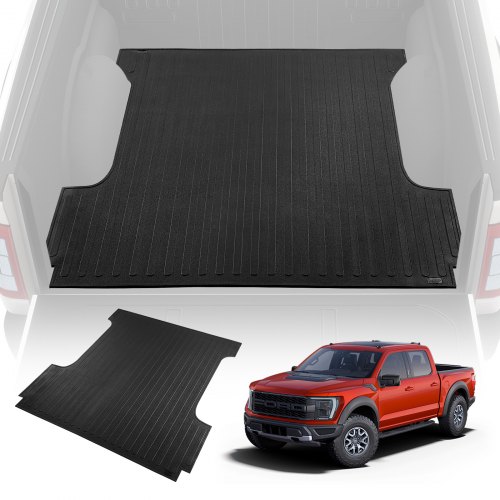

VEVOR Tapis de Coffre en Caoutchouc Antidérapant Tapis de Benne sur Mesure 169x162,5x6 cm Housse de Coffre Facile à Nettoyer Adaptation Parfaite pour Ford F150 2015-2023 Protection du Véhicule Noir