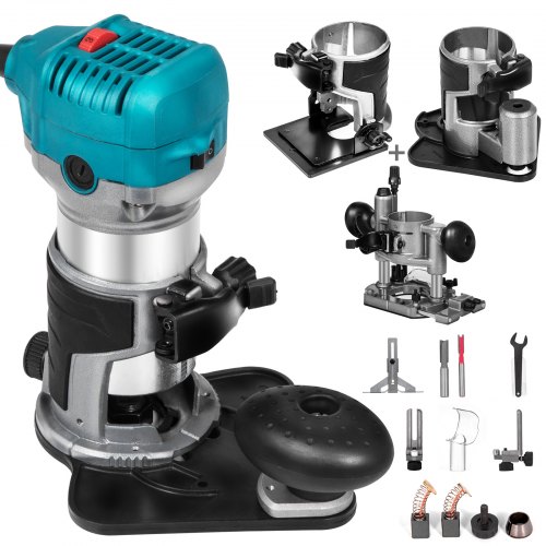 VEVOR Kit compact Couple maximum 1,25 CV 30 000 tr/min à vitesse variable avec poignées pour le travail du bois et la production de meubles