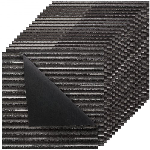 

VEVOR Dalle de Moquette Réutilisable, 61x61 cm, Lot de 24, Couverture 8,9 ㎡, Épaisseur 6 mm, à Poils Ras, Revêtement de Sol Doux Modulaire Carré pour Salon, Bureau, Chambre de Séjour, Intérieur, Gris
