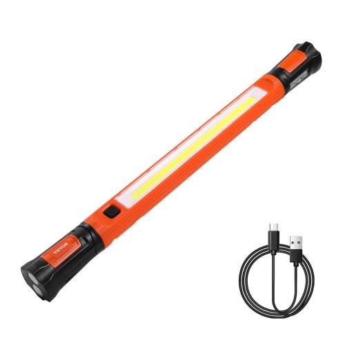 

VEVOR Lampe de Travail LED Mécanicien 1250 lm Barre Lumineuse de Travail Sous Capot Rechargeable Magnétique sans Fil Portable 6000 mAh Éclairage d'Urgence, pour Réparation de Voiture, Garage, Atelier