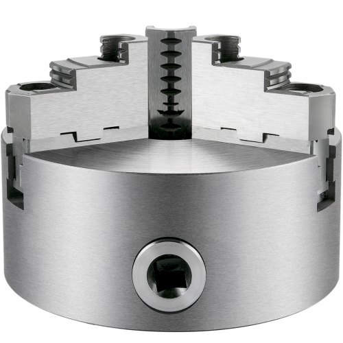 VEVOR Mandrin de Tour à 3 Mors 160 mm, Mandrin à 3 Mâchoires en Fonte Auto-Centrant 3600 tr/min, Outil Réglable de Perçage de Précision avec Adaptateur Semi-Fini pour Tours CNC Fraiseuses Perceuses