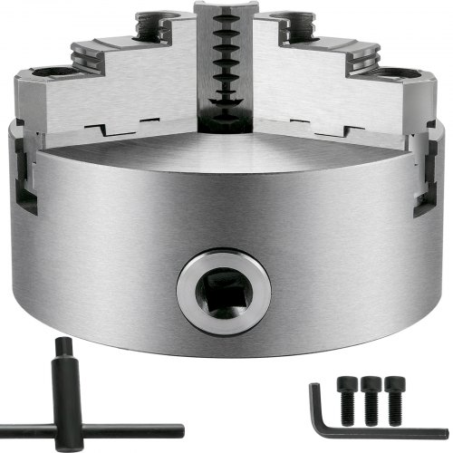 VEVOR Mandrin à Mâchoire K11-250, Mandrin de Tour Accessoires pour perceuses, Mandrin de Tour à 3 Mâchoires, pour le Serrage des Arbres Suspendus/des Disques/des Triangles Équilatéraux