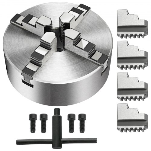 VEVOR K12-125 Mandrin de Tour à Centrage Automatique 4 Mâchoires Diamètre 125 mm