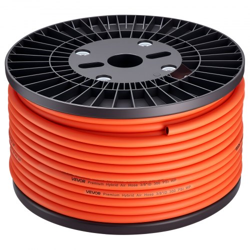 

VEVOR Tuyau Air Comprimé 9,53 mm x 76,2 m Hybride 3 Couches PVC Caoutchouc, 300 PSI 20,6 bar, -40 °C à 60 °C Flexibilité Toutes Saisons, Léger Résistant au Pliage, pour Automobile, Bâtiment, Orange
