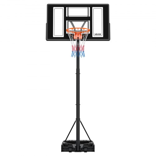 

VEVOR Panier de Basket-ball sur Pied Hauteur Réglable de 1,35 à 3,05 m, But de Basketball Mobile avec Roues, Système de Cerceau Panneau et Filet pour Basket, pour Terrasse Extérieur Intérieur