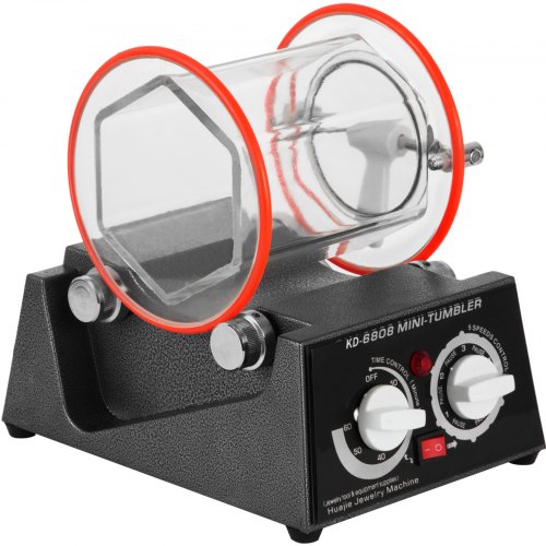 VEVOR Polisseur de Bijoux 45 W Machine de Polissage à Bijoux Rotatif 3 kg 1 L Polisseuse à Tambour R