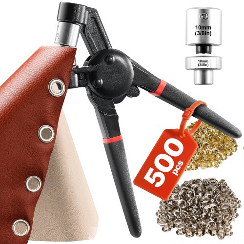 

VEVOR Kit outils pour œillets métalliques avec pince à œillets 500 pièces 10 mm