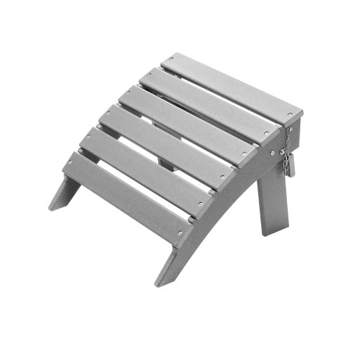 

VEVOR Repose-pieds Pliable Adirondack, 430x480x330 mm, en PEHD, Résistant aux Intempéries pour Chaise Adirondack, Montage Facile, pour Extérieur, Patio, Porche, Piscine, Pelouse, Arrière-cour, Gris