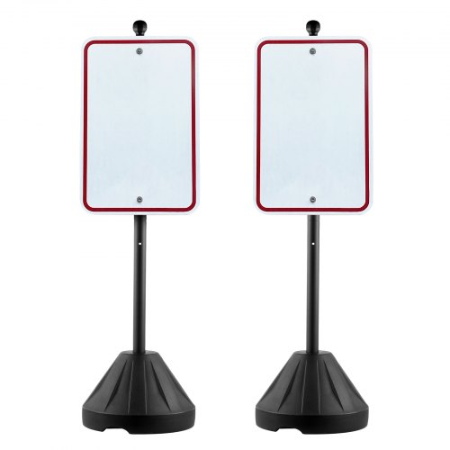 

VEVOR Poteau sur Socle Support Panneau de Signalisation en Fonte, Ensemble de Poteau et de Base pour Panneau de Signalisation 152,4 cm de Long, Support Porte-Affiche pour Sécurité Routière, Noir