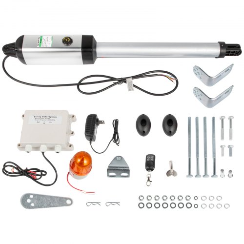 VEVOR Motorisation Portail DC 240V 2 Battants Vérin Portail Battant 2 A, IP44 Portail Électrique a Vérin 16 mm/s Convient à tous les Types de Portes Parfait pour Maison Industries Garage