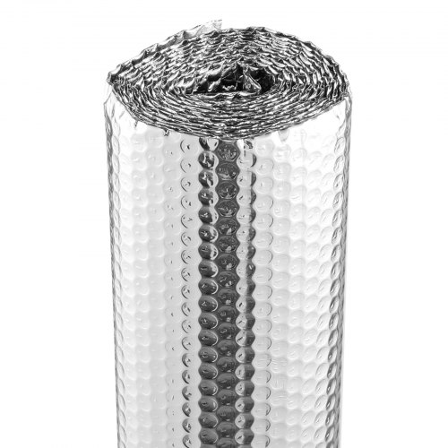 

VEVOR Isolant thermique double réfléchissant, 3 x 1,22 m, rouleau d'isolation barrière radiante à bulles d'air, épaisseur 3,2 mm, feuille d'aluminium double face, pour fenêtre, toit de camping-car