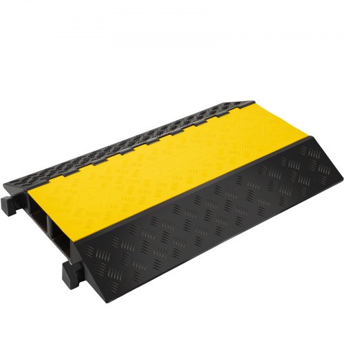 Passage Câble 2 Canaux Rampes Protection Câble Pvc Caoutchouc Charge 30 Tonnes