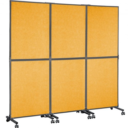 VEVOR Cloison de Séparation Acoustique Séparateur de Pièce 183x168cm Orange 3PCS