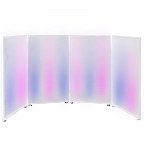 

VEVOR Façade Dj Pliable événement Façade Stand Dj Pieds Pvc Hauteur Réglable Cadre en Fer Toile en Polyester 4 Panneaux 70,5x2x110 cm pour Jouez de la