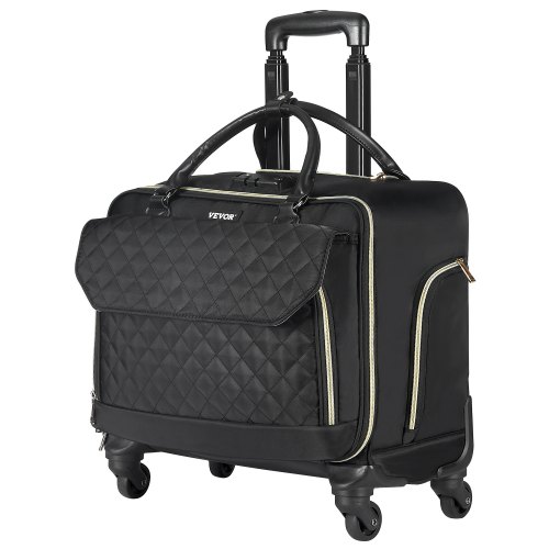 

VEVOR Sac à Roulettes pour Ordinateur Portable Mallette pour PC 17,3 po / 43,9 cm Noir Or