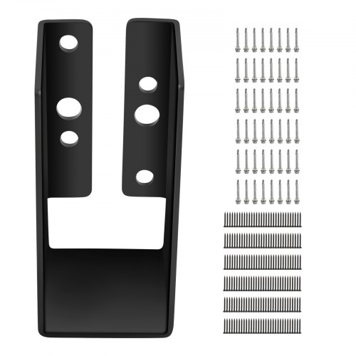 

VEVOR Supports de solive dissimulés, lot de 24, support de poutres pour connecter du bois 51x102 mm, plaque d'acier Q235 avec revêtement en poudre, support de solive dissimulé pour poutre bois, noir